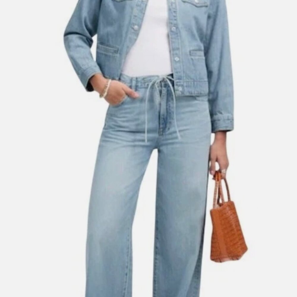 Madewell Curvy Superwide-Leg Jeans: Airy Denim Edition Size 32 - Picture 11 of 14